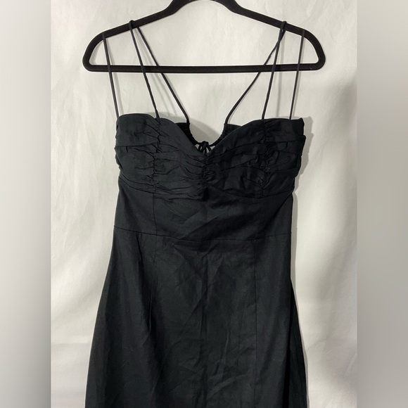 Zara Black Strapless Bodycon Dress with Slit - Picture 7 of 12